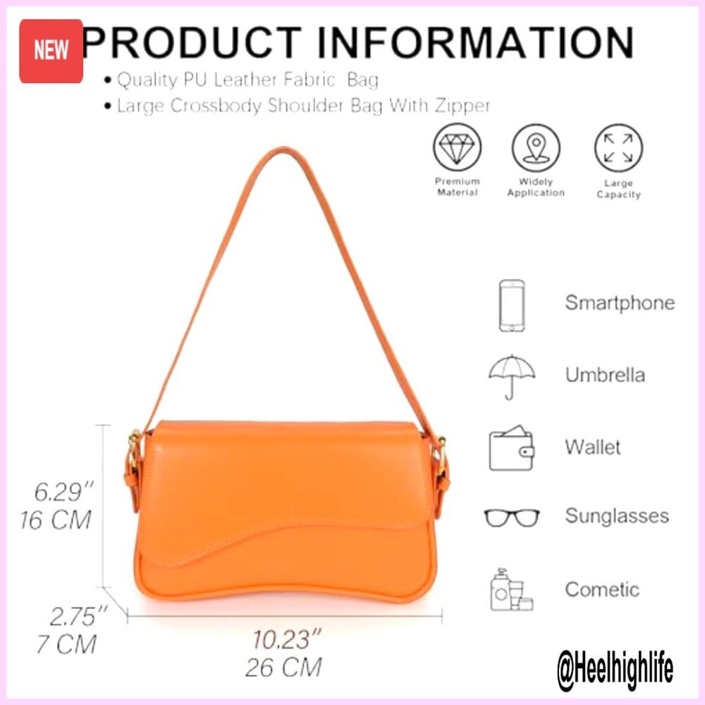 Vegan Leather Hobo Bag with Removable Straps, Large Capacity Purse - Picture 5 of 7